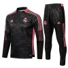 Real Madrid Sudadera De Entrenamiento Trajes 2022/23 Roja Negra Quarter-Zip - Niño